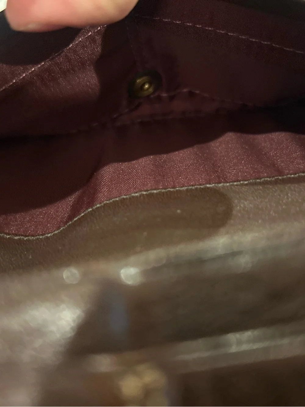 Coach Patchwork Leather & Fabric Trifold Wallet - cow print Merlot
